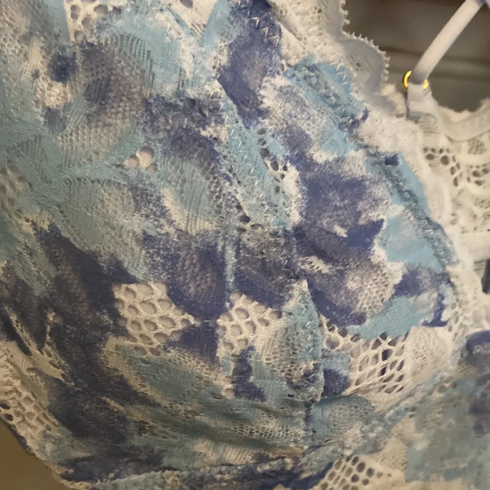 Aerie Blue Lace Bralette with Strappy Back - Picture 3 of 4